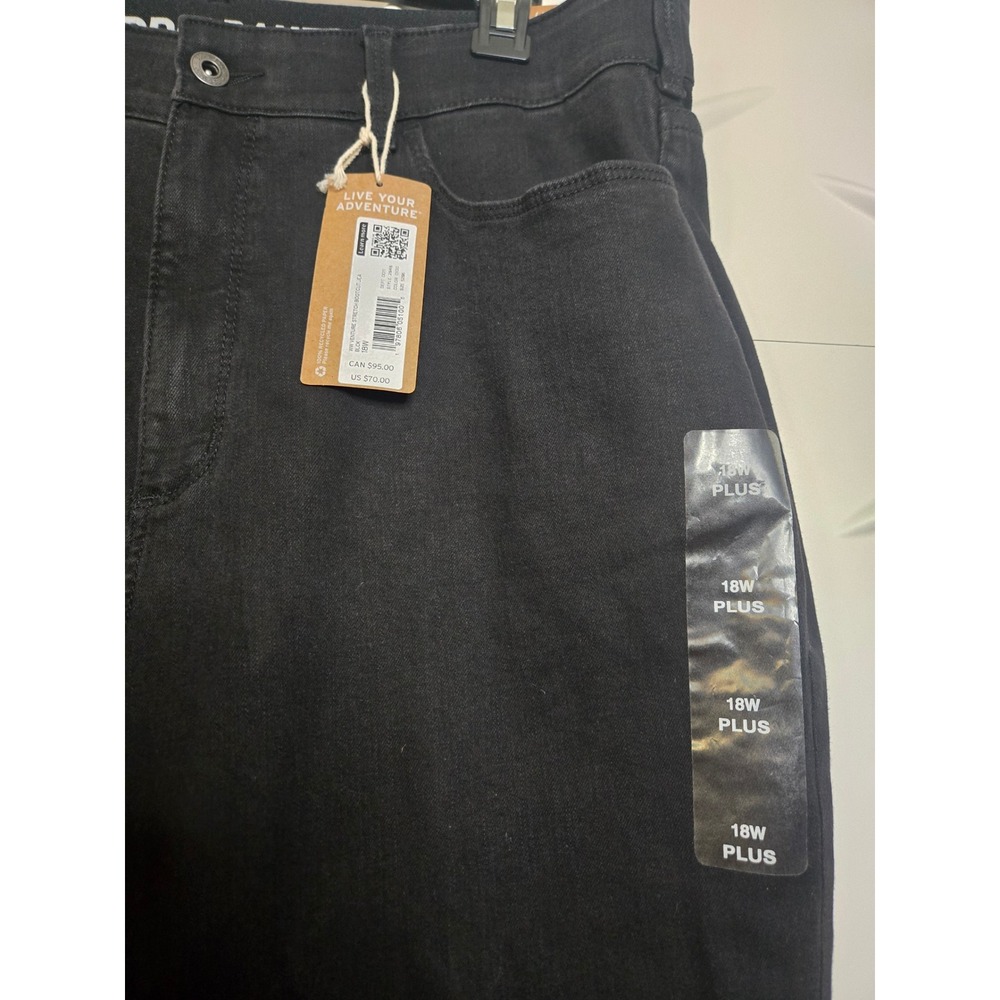 Eddie Bauer Venture Stretch High Rise Bootcut Jeans Black 18W Plus NWT - Picture 3 of 4
